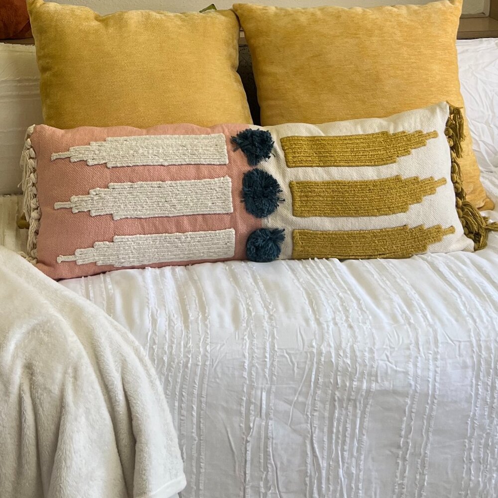 Anthropologie Textured Luciana Pillow